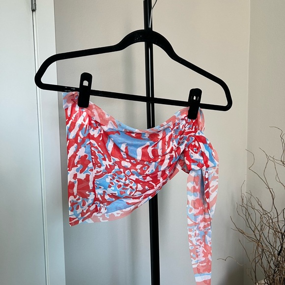 YG COLLECTION Multi Colored Sheer Two Piece Swimsuit Cover Up - Picture 8 of 11